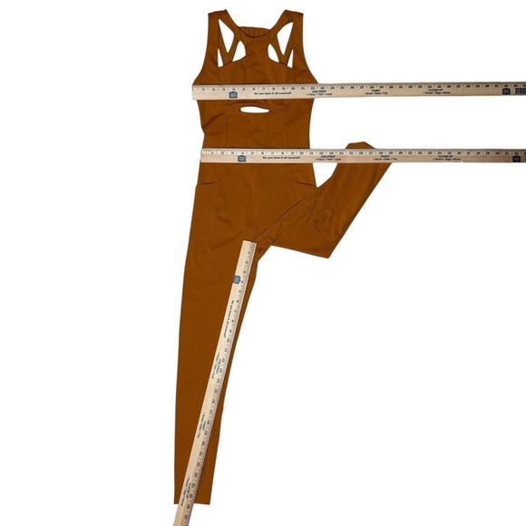FP Movement Breakaway XS Halogen Jumpsuit Burnt Orange Athleisure Yoga Workout - Picture 11 of 13